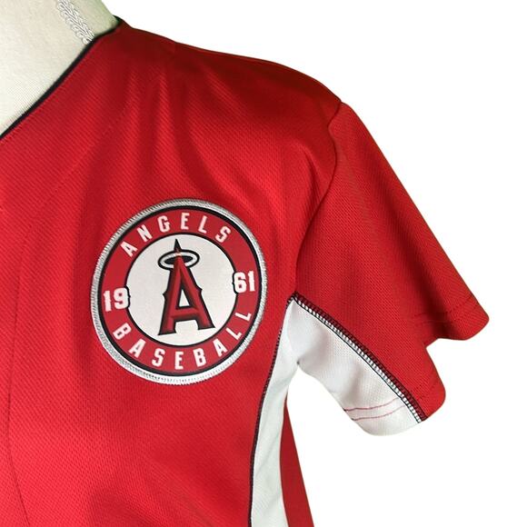 Majestic Red Baseball Jersey with PUJOLS Logo Kids Size M - Picture 2 of 3